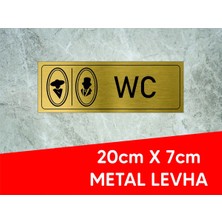 Bay Wcc Yazılıı ve Logolu Gold Metal Levha 20 x 7 cm