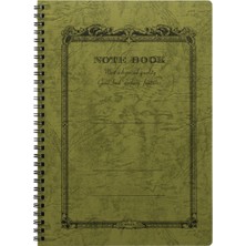 Apica CD Twin Ring Semi B5 Defter Olive Çizgili