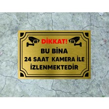 Bu Bina Kamera Ile Izlenmektedir Levhası Metal 20 x 30 cm