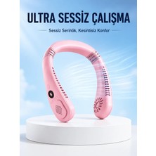 Teknodayım Uygun Pembe Şarjlı Boyun Fanı 5 Kademeli Hız Ayarlı Taşınabilir Boyun Tipi Fan 2026