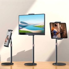 Coverzone Tablet ve iPad ile Uyumlu Stant – 360° Döner, 90° Eğilebilir, 44CM Yükseklik Ayarl�