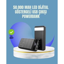 Belirtilmemiş Tüm Cihazlarla Uyumlu 50.000 Mah – Yüksek Kapasiteli, LED Gösterge Akıllı Koruma Fonks
