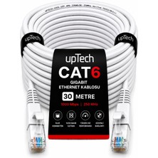 Fury Uptech Cat6 Ethernet Kablosu 30 Metre RJ45 Lan Internet Modem Router Bilgisayar Kablosu