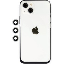 Drop Tedarik Apple Iphone 14 Shine Kamera Lens - Gümüş