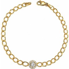 Sembol Gold 14 Ayar Prenses Tektaş Gurmet Altın Bileklik 2,40 Gram 18 cm