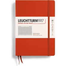 Leuchtturm 1917 LEUCHTTURM1917 DOĞAL Renkler serisi not defteri, Orta boy (A5), sert kapak, 251 NUMARALANDIRILMIŞ Sayfa, kareli, fox Red 367253