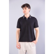 Mckanzie 4666 Modal V Patlı Yaka Ucu Çizgili T-shirt