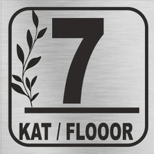 Metal Yönlendirme Levhası, Apartman Kat Isimliği  Kat Numarası 16X16 Cm.