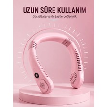 Teknodayım Uygun Pembe Boyun Fanı Sessiz Çalışan USB Şarjlı Taşınabilir Kişisel Serinletici 2026