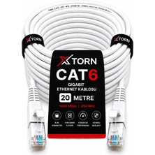 Fury Torn Cat6 Ethernet Kablosu 20 Metre RJ45 Lan Internet Modem Router Bilgisayar Kablosu