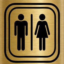 Metal Wc Yönlendirme ve Uyarı Levhası 15X15CM