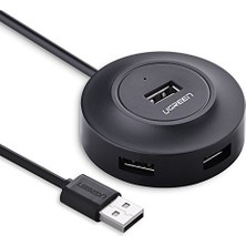 Ugreen USB 2.0 4 Portlu Hub Çoklayıcı, Siyah