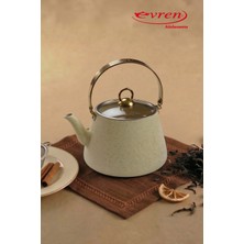 EVREN MUTFAK Krem Evren Bakraç Bitki Çayı Demliği Çaydanlığı 1 Lt.