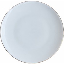 Tabak Evi Porselen Chic Altın Yaldızlı Servis Tabağı 24,50CM Tekli