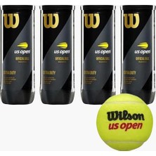 Wilson Us Open Tenis Topu 4 Kutu Vakum Ambalajda Dayanıklı ve Performans Odaklı WRT106200