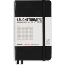 Leuchtturm 1917 LEUCHTTURM1917 NOT Defteri cep boy (A6), sert KAPAK, 187 Numaralandırılmış sayfa, KARELI, BLACK 318898
