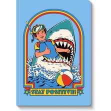 Ohh Deer Steven Rhodes Tasarımı A5 128 Sayfa Yumuşak Kapak Çizgili Defter Stay Positive 9502