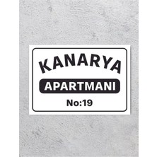 Apartman Site Isimliği Kapı Tabelası Villa Isimliği Apart Isimliği Büyük Boy A3 Ebatında 30X42 Cm.