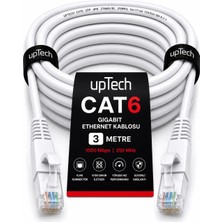 Fury Uptech Cat6 Ethernet Kablosu 3 Metre RJ45 Lan Internet Modem Router Bilgisayar Kablosu
