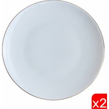 Tabak Evi Porselen Chic Altın Yaldızlı Servis Tabağı 24,50CM 2 Li