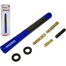 Carub Çubuk Anten Spor (Momo) Alüminyum Mavi-Karbon 12 cm BR0041053