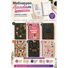 Anı Ofis Kırtasiye Motivasyon Ajandam Tarihsiz Planlayıcı Defter | Spiralli Sert Kapak Haftalık Planlayıcı, Alışkanlık Takibi, Hedef Planlama, Sticker Hediyeli