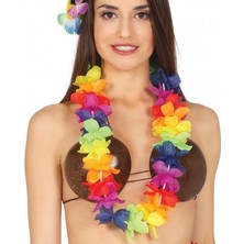 Ankaverse Rengarenk Hawaii Boyun Çelengi Havai Partisi Kolyesi 1 Adet (5286)
