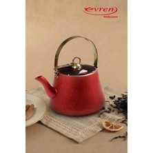 EVREN MUTFAK Kırmızı Evren Bakraç Bitki Çayı Demliği Çaydanlığı 1 Lt.