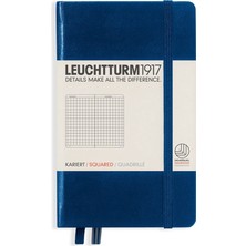 Leuchtturm 1917  LEUCHTTURM1917 NOT Defteri cep boy (A6), sert KAPAK, 187 Numaralandırılmış sayfa, KARELI, NAVY 342919