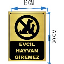 Evcil Hayvan Giremez Levhası METAL20X15  cm