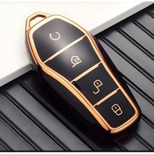 Autohan Keys Byd Atto 3 Seal U Için Anahtar Kılıfı, Premium Siyah-Altın Kaplama, Koruyucu Kıl�