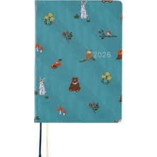 Hobonichi ajanda Techo Hon - A6 English - Bow & Tie: In The Forest - 2026 Jan Start
