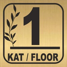 Metal Yönlendirme Levhası, Apartman Kat Isimliği  Kat Numarası 16X16 Cm.