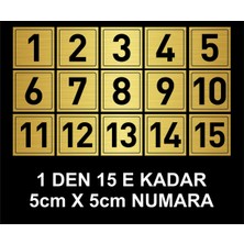Dolap Numarası Masa Numarası Daire Kapı Numarası Metal Levha 1 Den 15 E Kadar