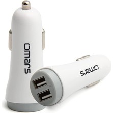 Juo Omars 4.8A Çift USB Çıkışlı Araç Şarj Cihazı