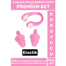 Empressco Yumuşak Elastik Havuz ve Deniz Su Sızdırmaz Kulak Burun Tıkacı Seti