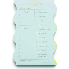 Designworks İnk Designworks Ink  Wavy Daily Self Care, Priorities, And Goals Notepad, 180 Sayfa, Cloud