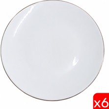 Tabak Evi Porselen Chic Altın Yaldızlı Pasta Tabağı 20,50CM 6 Lı