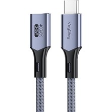 Veggieg USB 4.0 E-Mark 240W 40GBPS Thunderbolt 4 8k 60Hz Type-C Uzatma Kablosu 1 Metre