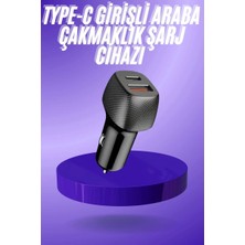Herşey Trend 38W USB Type-C Girişli Oto Çakmaklık Araç Içi Hızlı Şarj Çakmaklık Şarj Aleti