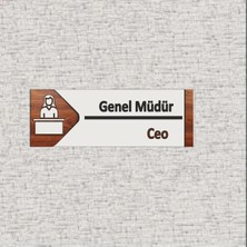 Metal Ceo Kadın Ofis Oda Kapı Isimliği Yönlendirme Tabelası Levhası Kişiselleştirilebilir