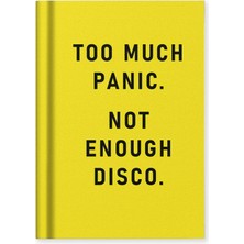 Ohh Deer Tasarımı A7 112 Sayfa Kumaş Sert Kapak Çizgili Defter Too Much Panic, Not Enough Disco 13280