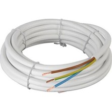 Empressco Beyaz 3x2,5 Cca Ttr Kablo 50 Metre, Dayanıklı ve Esnek Elektrik Kablosu