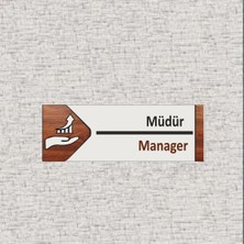 Metal Müdür Ofis Oda Kapı Isimliği Yönlendirme Tabelası Levhası Kişiselleştirilebilir