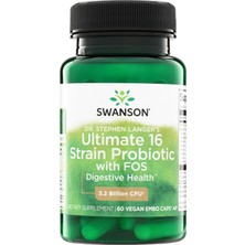 Swanson Dr. Stephen Langer’s Ultimate 16 Strain Probiotic With Fos 3.2 Billion Cfu 60 Vegan Kapsül