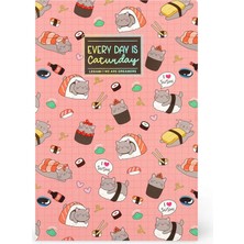 Legami Çizgili Defter - Quaderno - Büyük - Sushi Kedi