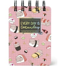 Legami Çizgili Spiral Ciltli Defter - Mini - Sushi Kedi