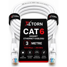 Fury Torn Cat6 Ethernet Kablosu 3 Metre RJ45 Lan Internet Modem Router Bilgisayar Kablosu