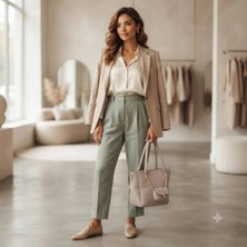Nas Bag Kadın 2 Li Set Omuz Çantası Kum Victoria