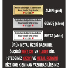 Isteğe Göre Yazı Yazma Metal Üzeri Tesbih Kutusu Isimliği Kişiye Özel Yazılı Metal